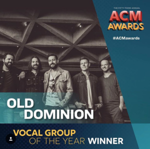 Old Dominion Wins Vocal Group of the Year at the 2018 Academy of Country Music Awards